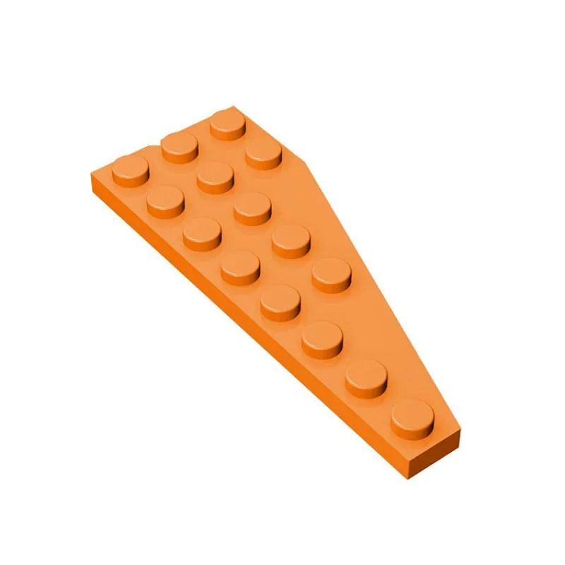Build Plate - 【20個】【50g】50305 インターロッキングMOC3X8ウェッジプレート（左）、標準サイズブロック、DIY MOC製作パーツ。