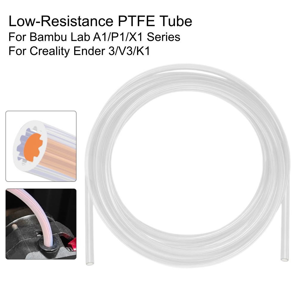 Bowden Tube - 星型 PTFE チューブ フィラメント パイプ ホワイト/半透明