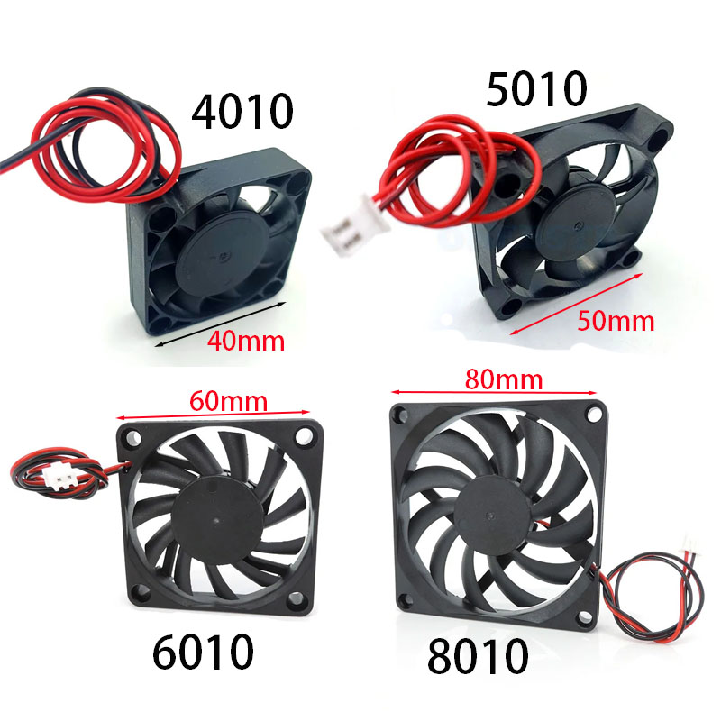 Extruder - 5V 12V 24V冷却ファン 4010 5010 6010