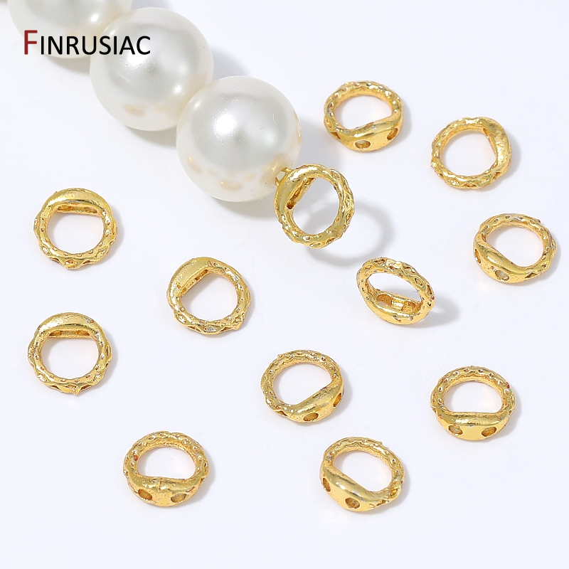 Nozzle Brass - 18Kゴールドメッキの真鍮製、圧着式ビーズエンドキャップ。DIYの手作りブレスレット、ネックレス、アクセサリー作りに最適なパーツ。