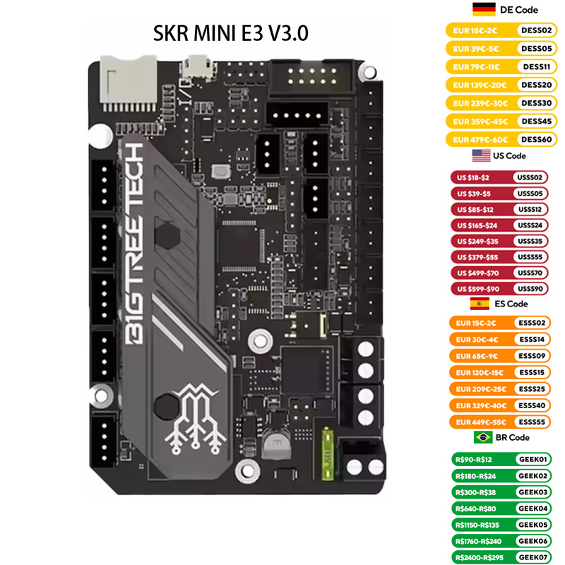 Skr Mini E3 - Bigtreetech-3Dプリンター部品 Mini e3 v2 tmc2209 Ender