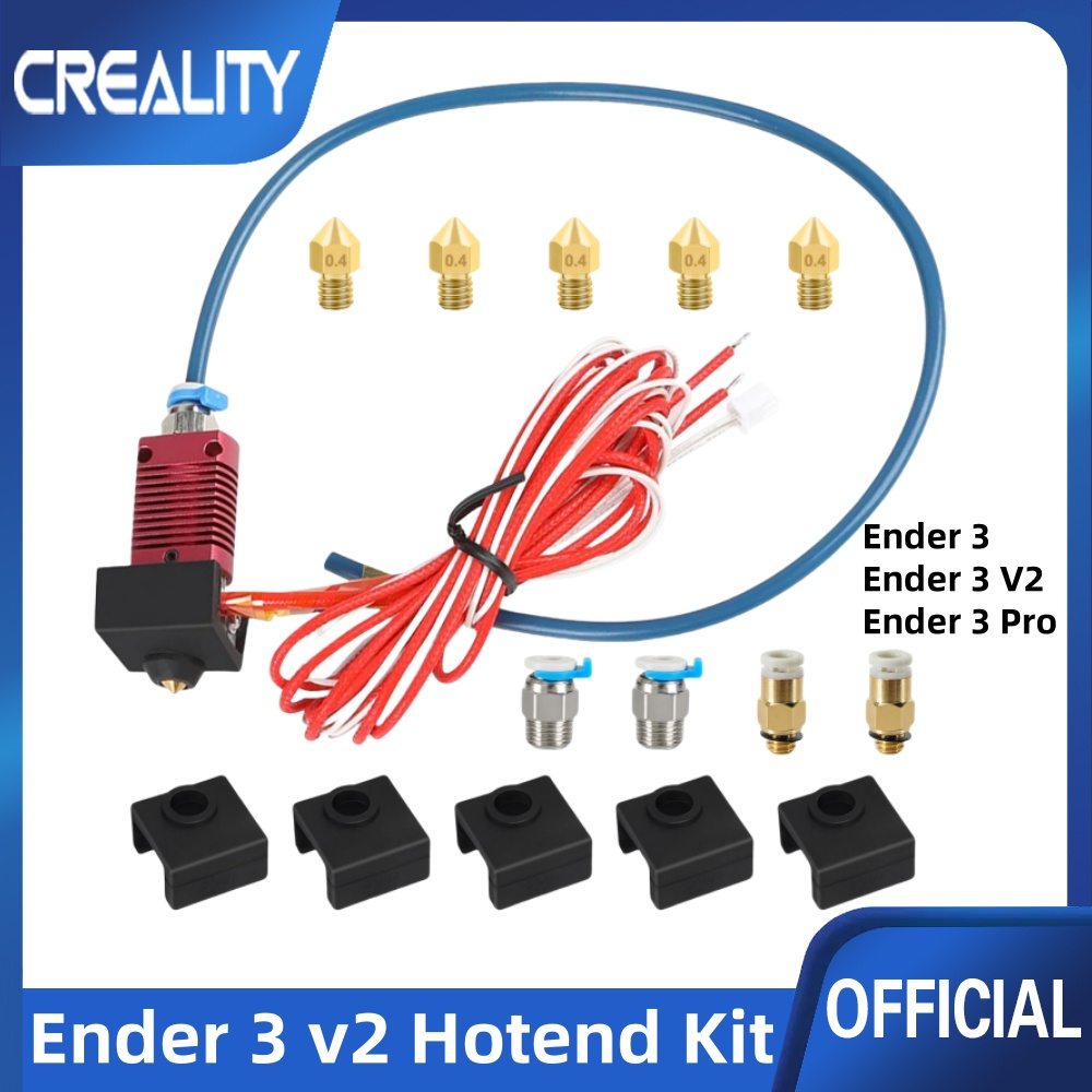 Hotend Assembly - ホットエンドアップグレード,Creality ender 3 pro/ender 3 v2用のPTFEチューブ付き押出機,ホットエンドキット