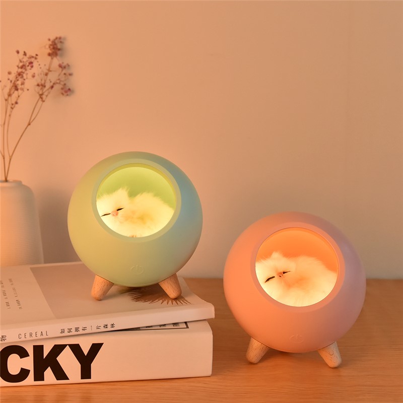 かわいい猫型LEDランプ ナイトライト 家庭用装飾 USB充 - Cr Touch のレビューと価格