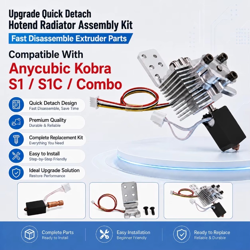 クイックディタッチ式ホットエンドラジエーターアセンブリキット - Hotend Assembly のレビューと価格