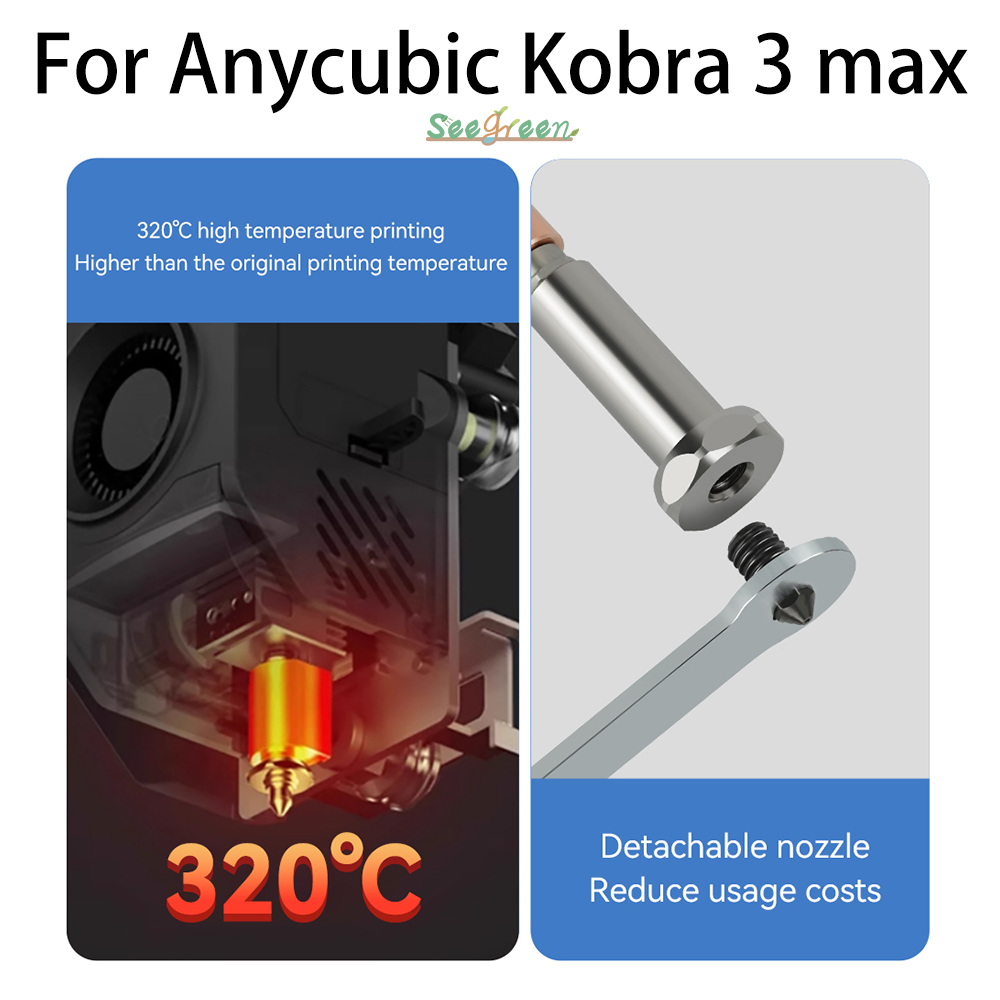 新しいアップグレードノズル Anycubic Kobra 3 - Hotend 0.4Mm のレビューと価格