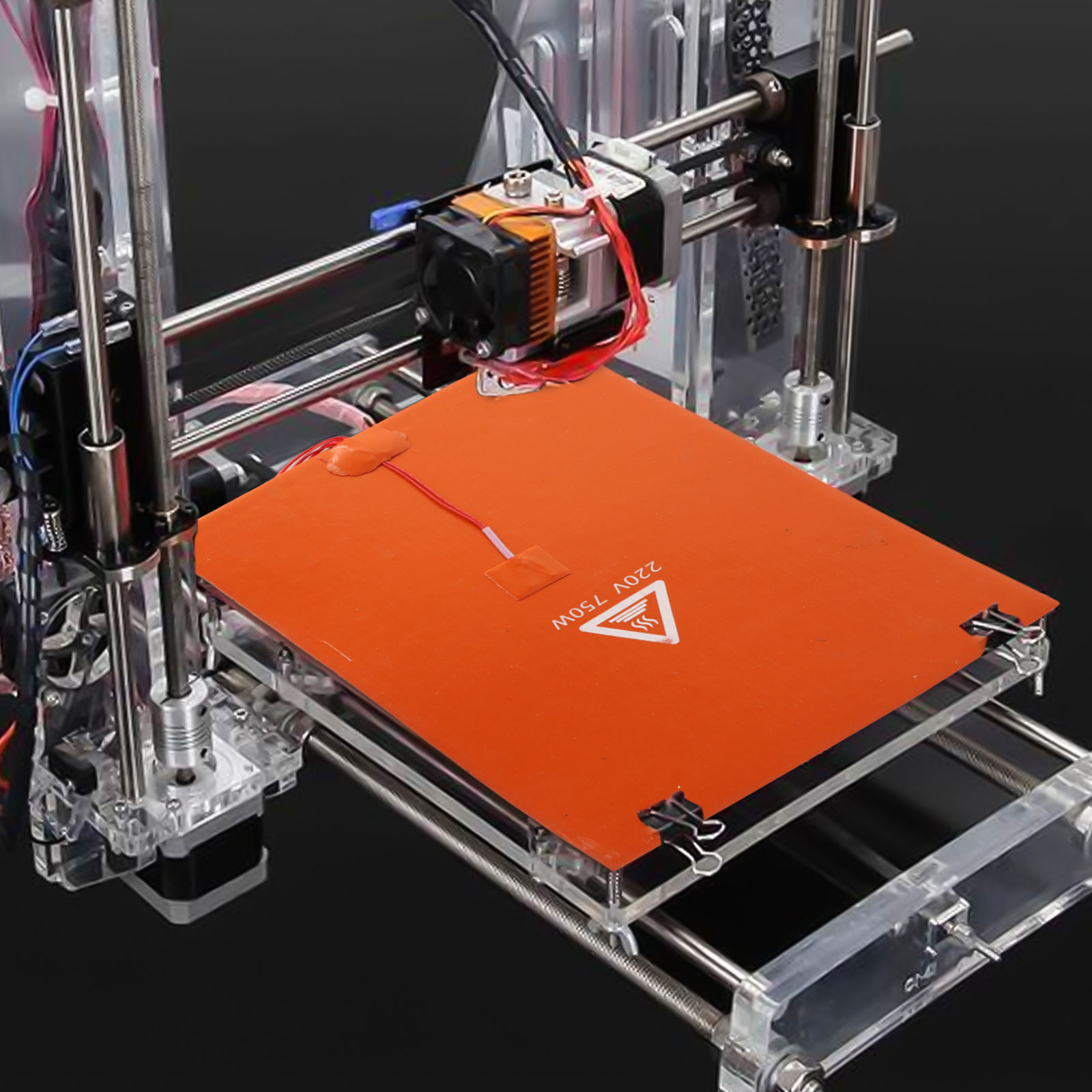 20x30cm、750W、220V、裏面に接着剤付きのシリコ - 3D Printer Bed のレビューと価格